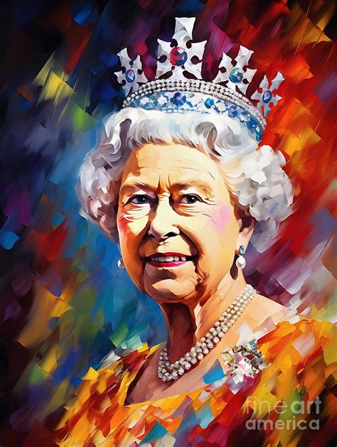 Queen Elizabeth Ii Painting By Mark Ashkenazi Fine Art America