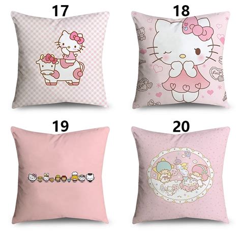 Qoo10 Hello Kitty Microfiber Pillow Case Cover Sofa Living Room Cushion Prot Household