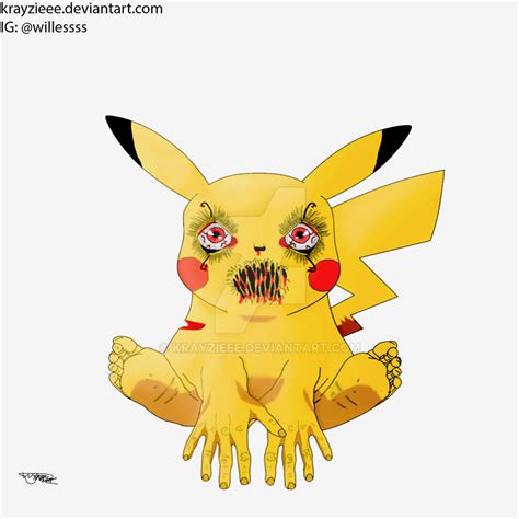 Horror Pikachu By Krayzieee On Deviantart