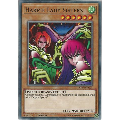 Yu Gi Oh Trading Card Game Harpie Lady Sisters Ss02 Enc04 Speed
