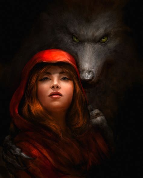 Red Riding Hood Wolf Illustration