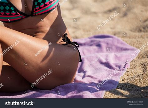 Tanned Legs Woman On Beach Female Stock Photo Shutterstock