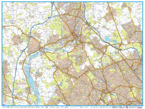 North West London A Z Wall Map Buy Wall Map Of North West London