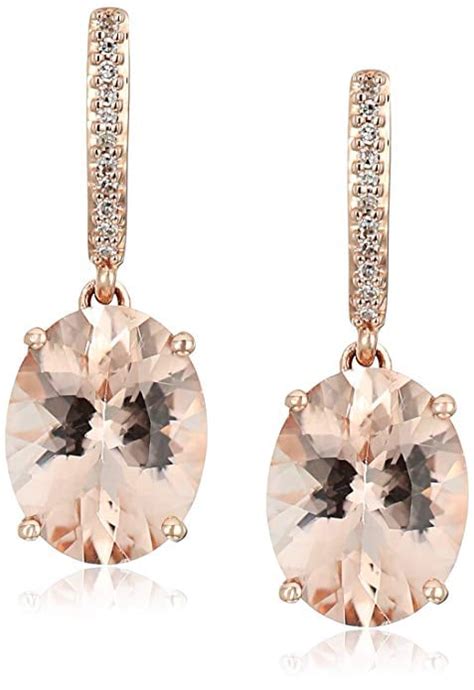 Rose Gold Morganite And Diamond Accented Drop Earrings Meghan Markle