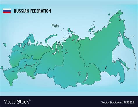 Russian Federation Map With Selectable Territories