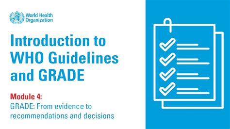 Who Guidelines And Grade Grade From Evidence To Recommendations And