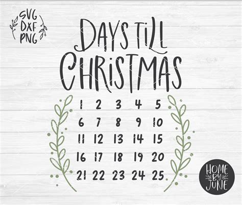 Days Till Christmas Countdown Svg Bundles Co