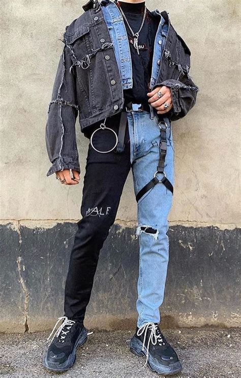 Tailored Flap Pocket Shirt Mens Outfits Streetwear Fashion Grunge