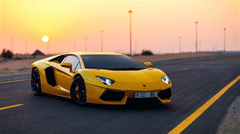 Fondos De Pantalla Yellow Lamborghini Aventador Superdeportivo Al