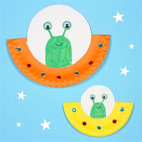 Paper Plate Spaceship Free Craft Ideas Baker Ross Space Crafts