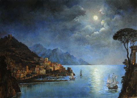 Classical Landscape Night Painting By Leonid Polotsky