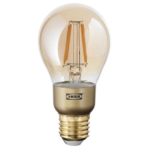 Lunnom Led Bulb E27 400 Lumen Dimmableglobe Brown Clear Glass 60 Mm Ikea
