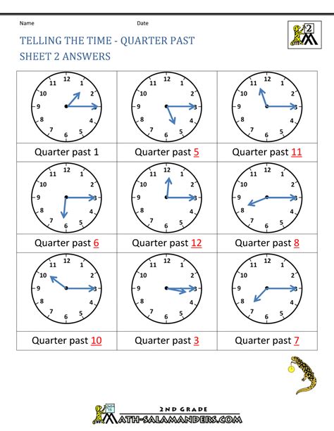 clock worksheet quarter past and quarter to telling time worksheets oclock and half past key