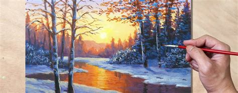Acrylic Painting Winter Landscape Painting Tutorial 32