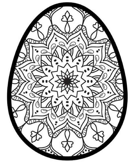 60 Printable Eastermandala Egg Coloring Pages Group2 Etsy