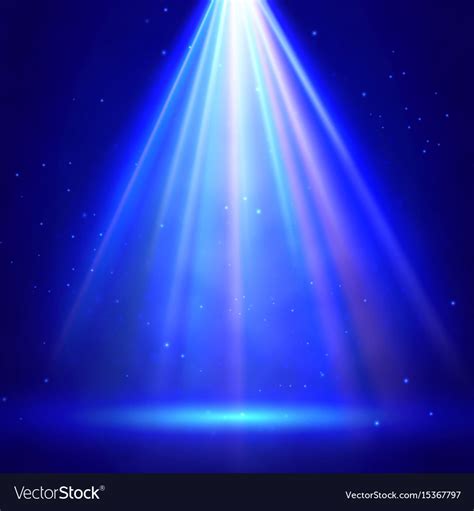 Blue Stage Illumination With Spotlights Royalty Free Vector
