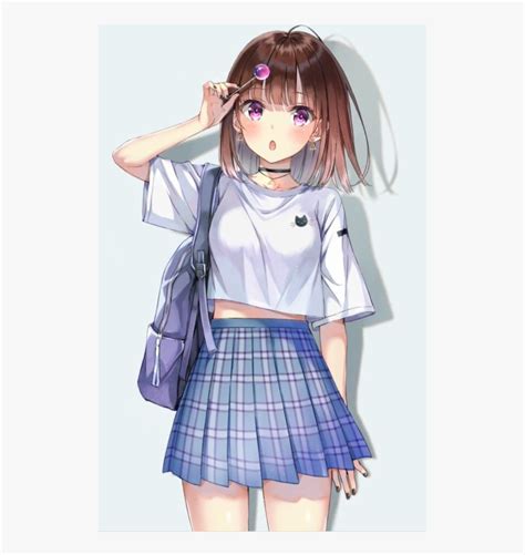 Anime Girlanime Schoolgirl Lollipop Cute Girl Anime Girls