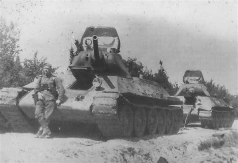 Knocked Out Tanks T 34 Abandoned By The Red Army In The Summer Of 1941