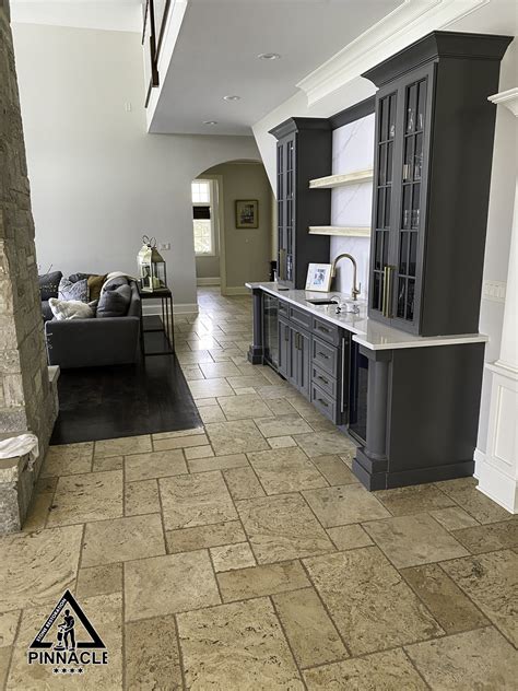Tumbled Travertine Deep Cleaning And Refinishing Pinnacle Stone Care