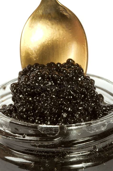 Black Caviar Luxurious Delicacy Appetizer Selective Focus Stock Photo
