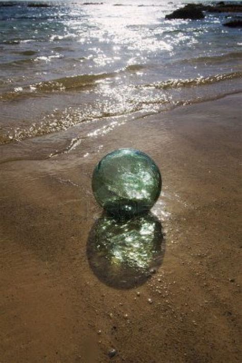 Glass Float Ball Drifts To Shore On A Pacific Island Glass Floats