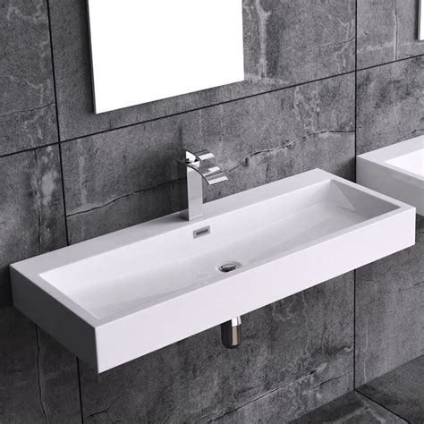 1000mm Bathroom Sink Can Either Be Wall Hung Or Countertop Durovin Uk