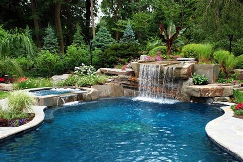 Swimming Pool Design Ideas With Waterfall 12 Swimming Pool Waterfall