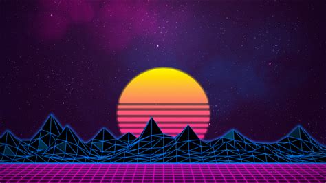 Synthwave New Retro Wave Neon Digital Art Wallpaper