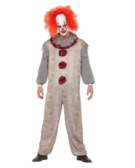 Vintage Horror Clown Costume For Halloween Horror