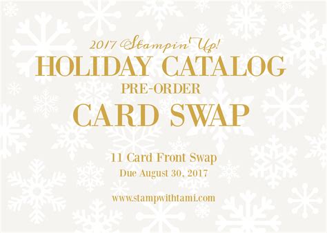 The popularity of staycations is on the rise with many people choosing to holiday in the uk this summer. SWAP: Stampin Up Holiday Catalog Pre-Order Card Front Swap ...