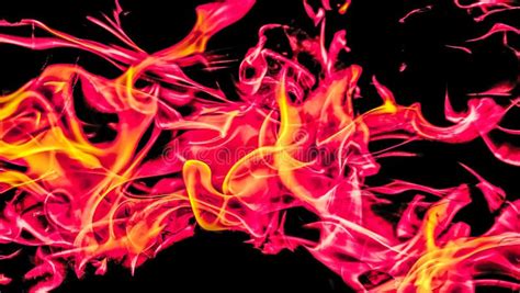 Fire Flames On Abstract Art Black Background Stock Image Image Of