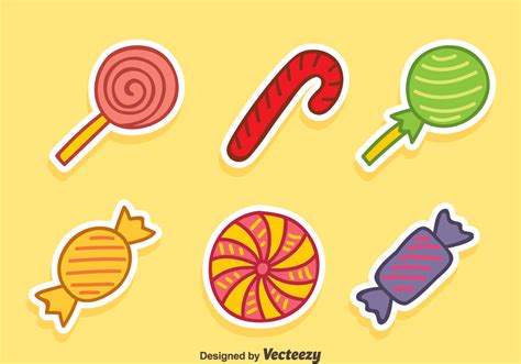 Hand Drawn Candy Collection Vector 136780 Vector Art At Vecteezy