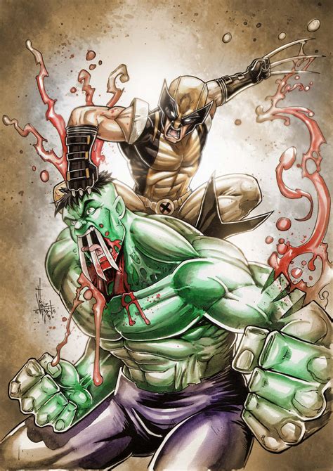 Wolverine Vs Hulk By Vinz El Tabanas On Deviantart