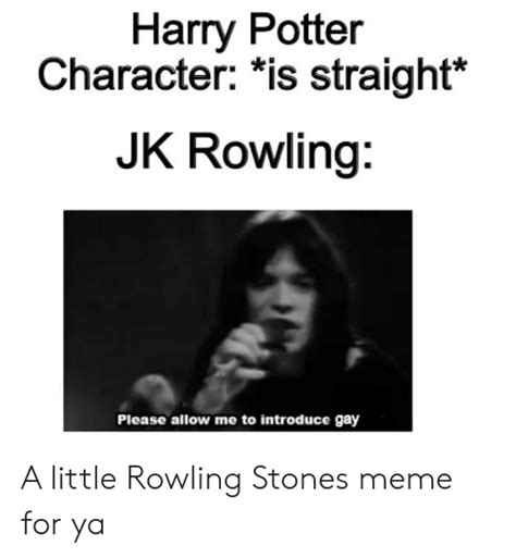 harry potter character is straight jk rowling please allow me to introduce gay a little