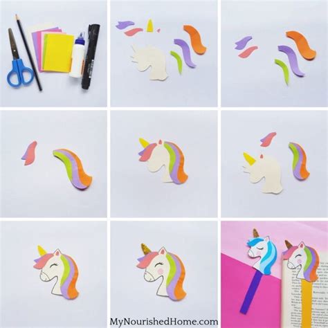 Unicorn Bookmarks For Kids My Nourished Home