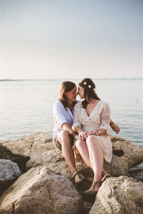 prevented from legal marriage italian lesbians have formal love photo session