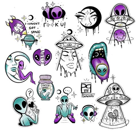 Pin By Mnmz On Espaço In 2020 Trippy Drawings Alien Tattoo Alien