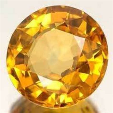 Round Natural Yellow Topaz Gemstone For Astrology Size 5 To 10 Ct