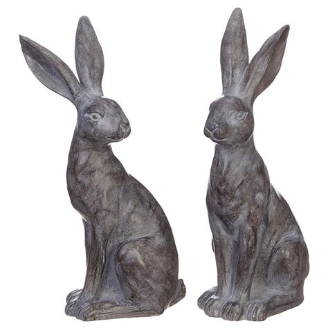 Raz Imports Botanical Farmhouse Rabbit Figurines A2