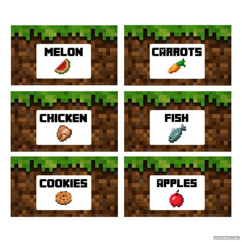 31 Minecraft Food Label Printables Labels Design Ideas 2020