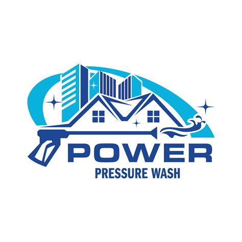 Pressure Power Wash Spray Logo Design Professional Power Washing