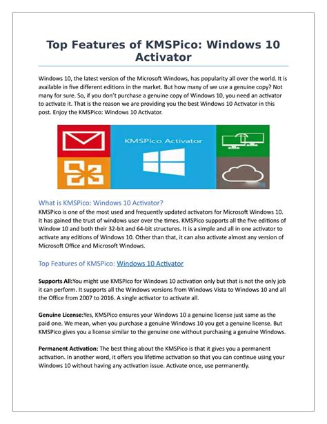 Top Features Of Kmspico Windows Activator By IDM Key Issuu