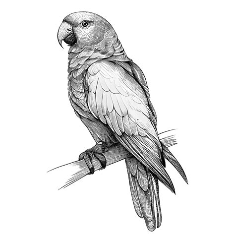 Digital Download Pencil Drawing Of A Parrot Png File Psd File  File