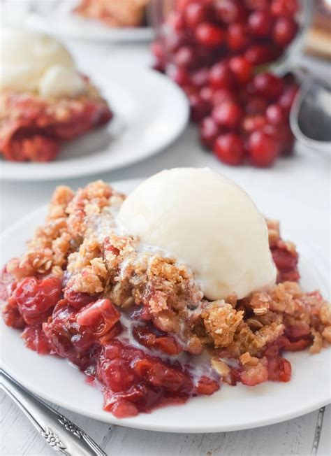 Easy Tart Cherry Crisp • Dance Around The Kitchen Recipe Cherry