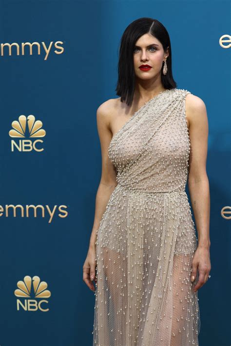 Alexandra Daddario Flaunts Her Braless Tits In A See Through Dress At Emmy Photos