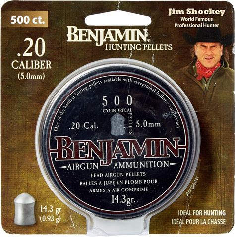 Benjamin P50 20 Calbier Cylindrical Pellet 500 Count