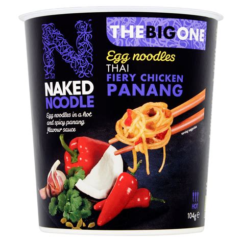 Naked Noodle The Big One Egg Noodles Thai Fiery Chicken Panang 104g Noodles Iceland Foods
