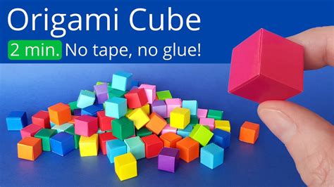 2 Minute Easy Origami Cube Tutorial 🧊 Paper Cube Craft To Make