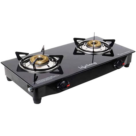 buy lifelong llgs09 glass top 2 burner gas stove black isi certified home service available
