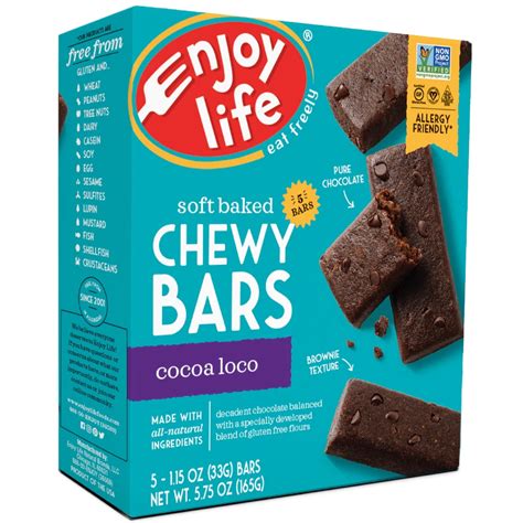 Enjoy Life Soft Baked Chewy Bars Gluten Free Cocoa Loco 5 Bars Best